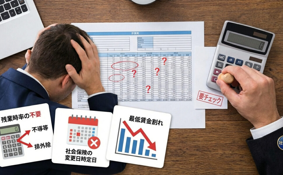 その給与計算合っていますか？意外と多い「見えないミス」と解決策